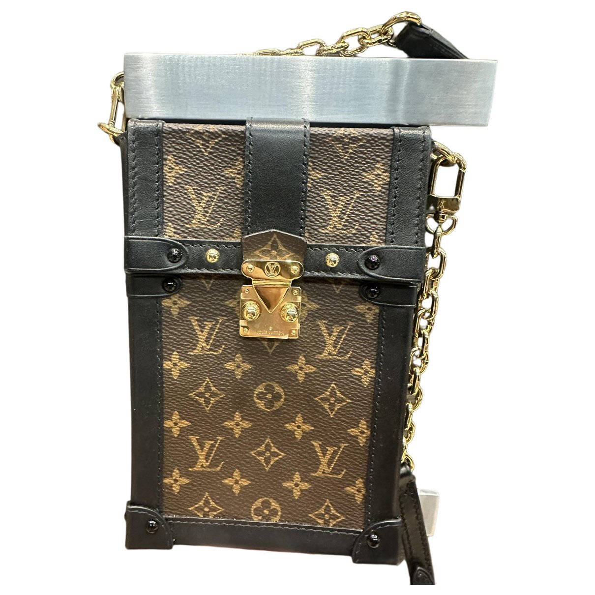 Pochette Trunk Verticale leather crossbody bag