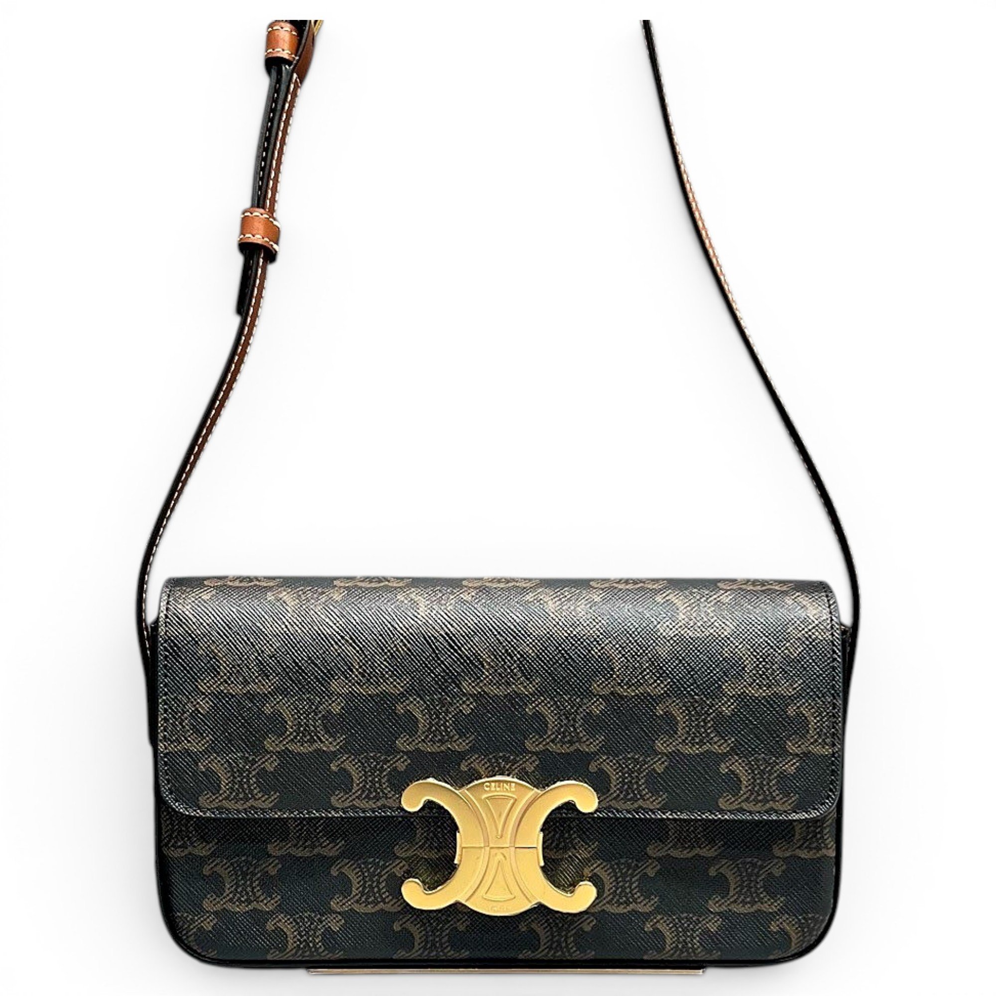 Celine Triomphe leather handbag