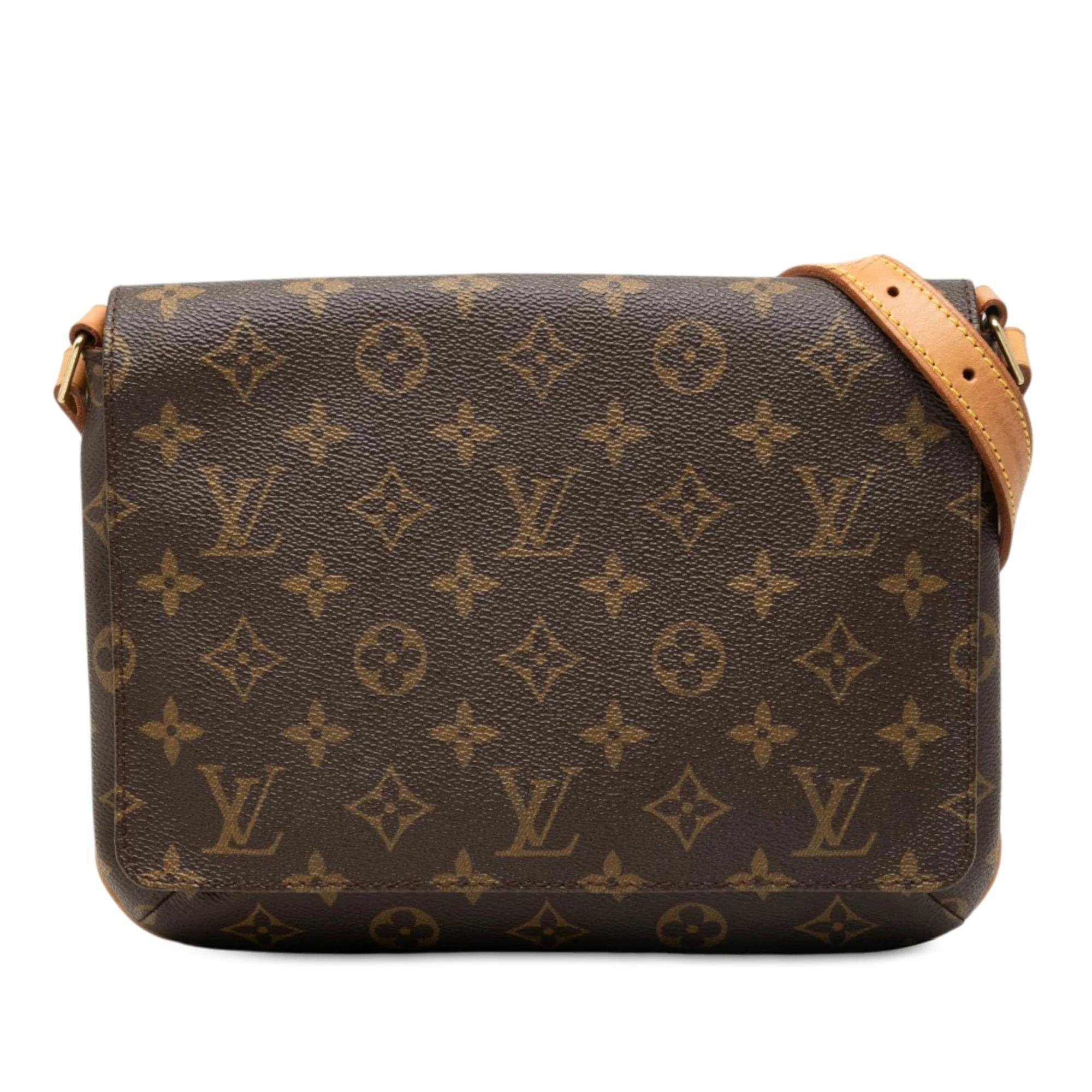 Musette cloth handbag
