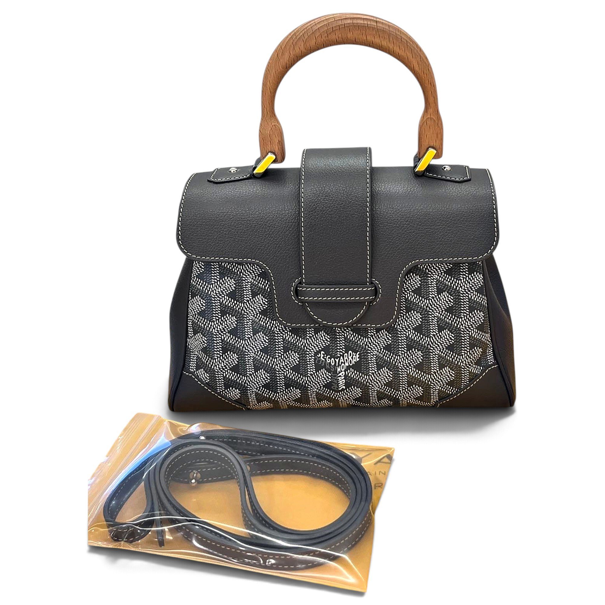 Goyard Saïgon leather handbag