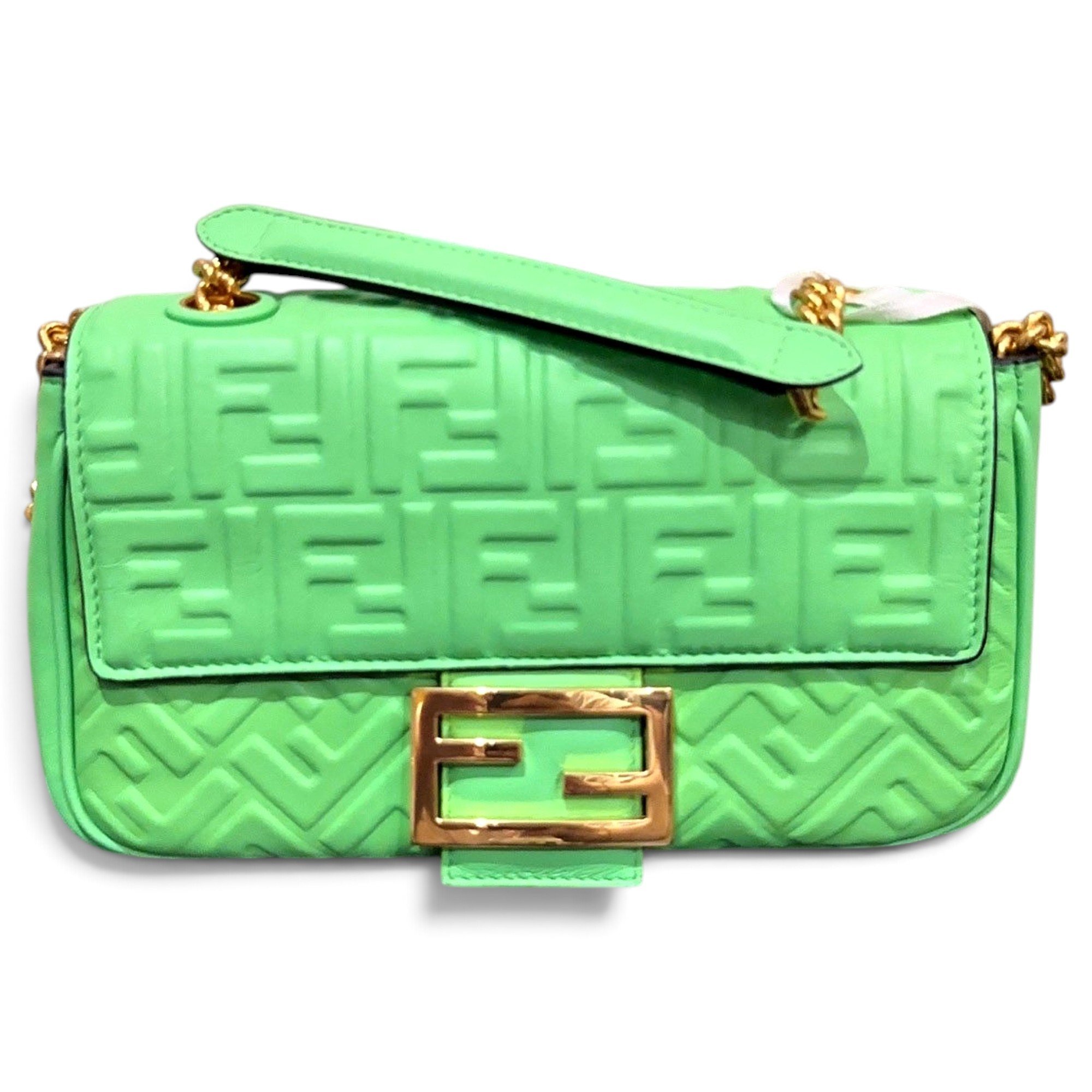 Baguette Chain leather handbag