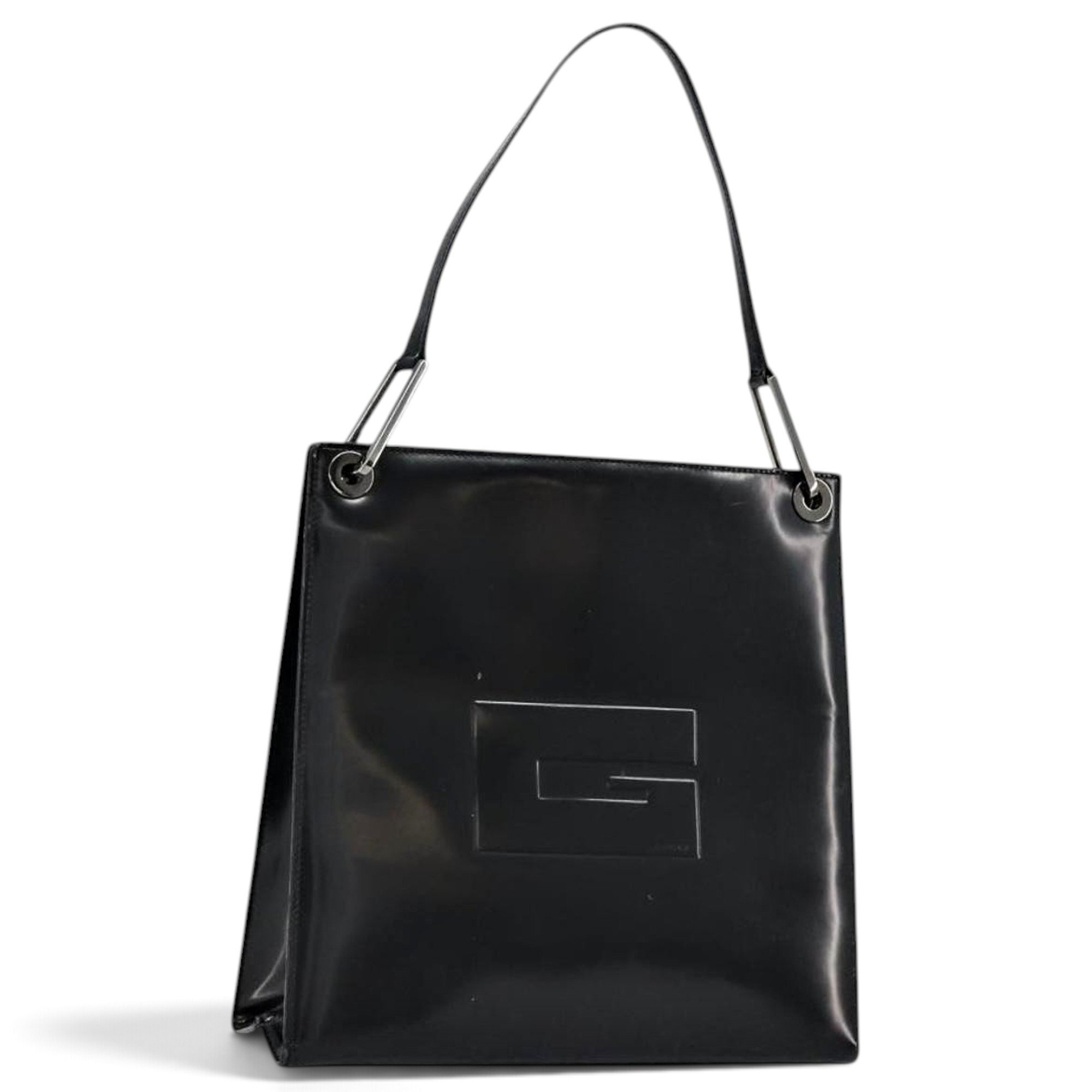 Patent leather handbag