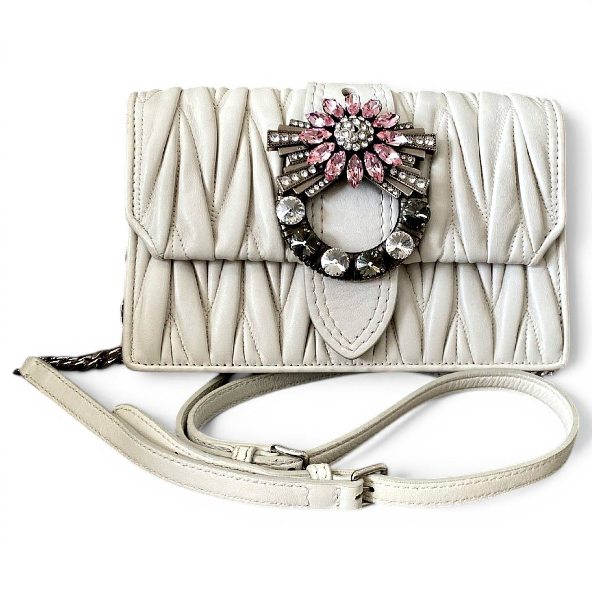 Miu Lady leather handbag