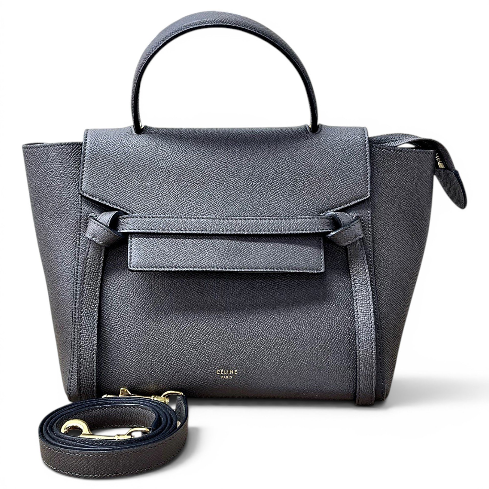 Belt leather handbag