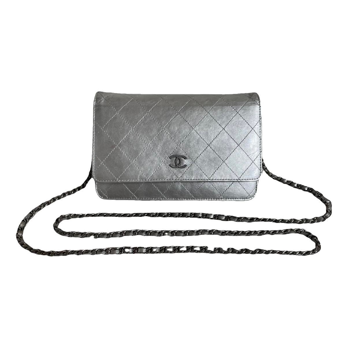 Leather clutch bag