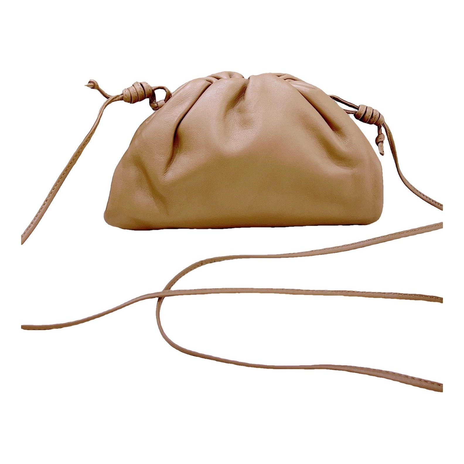 Pouch leather handbag