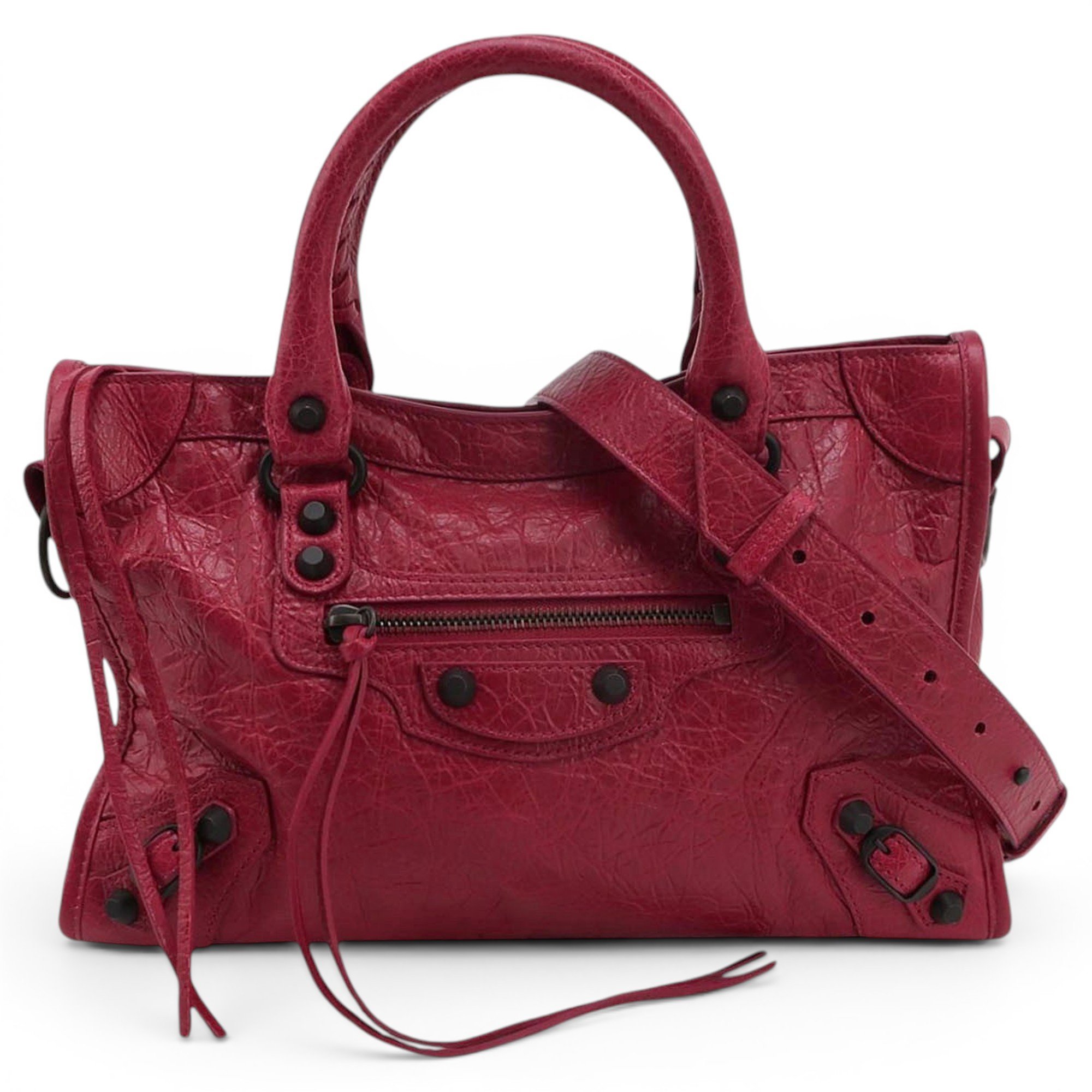 City leather handbag
