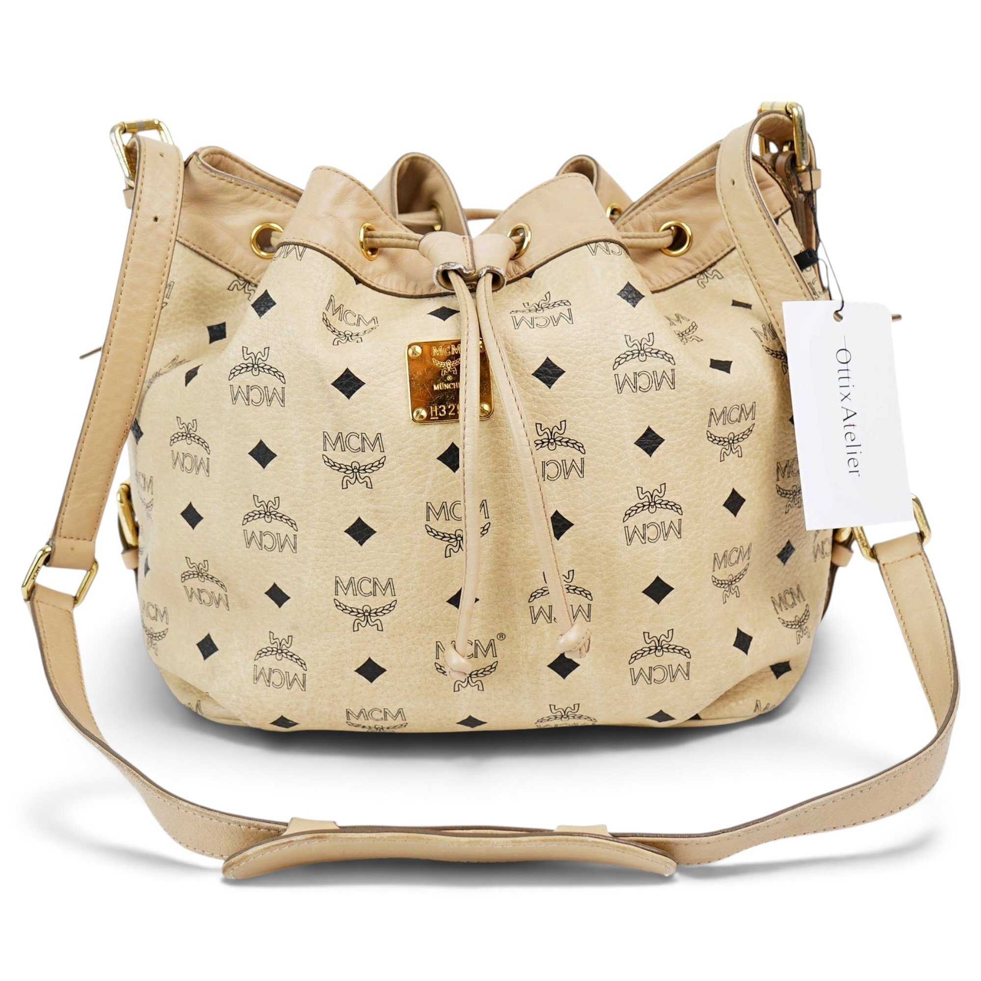 Heritage Drawstring leather handbag