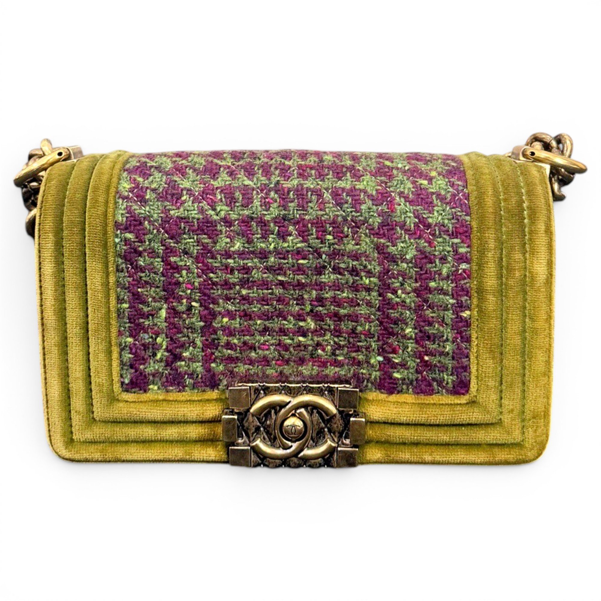 Boy velvet crossbody bag