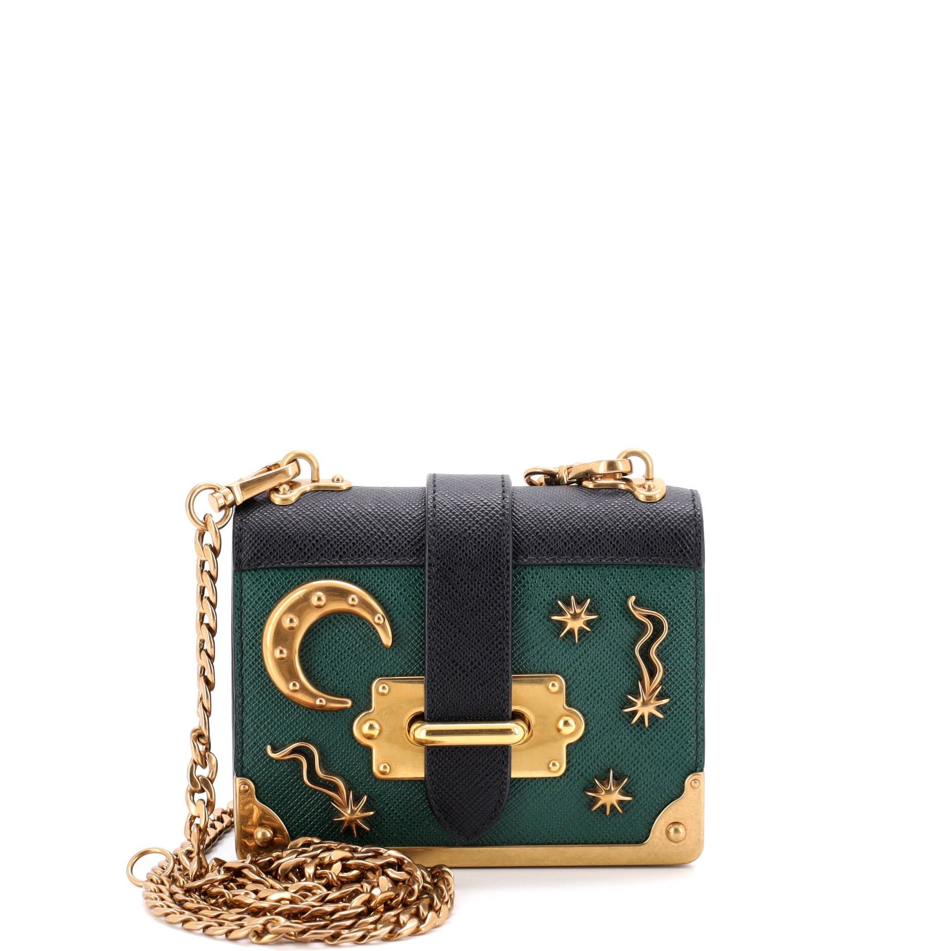 Cahier Crossbody Bag Embellished Leather Micro