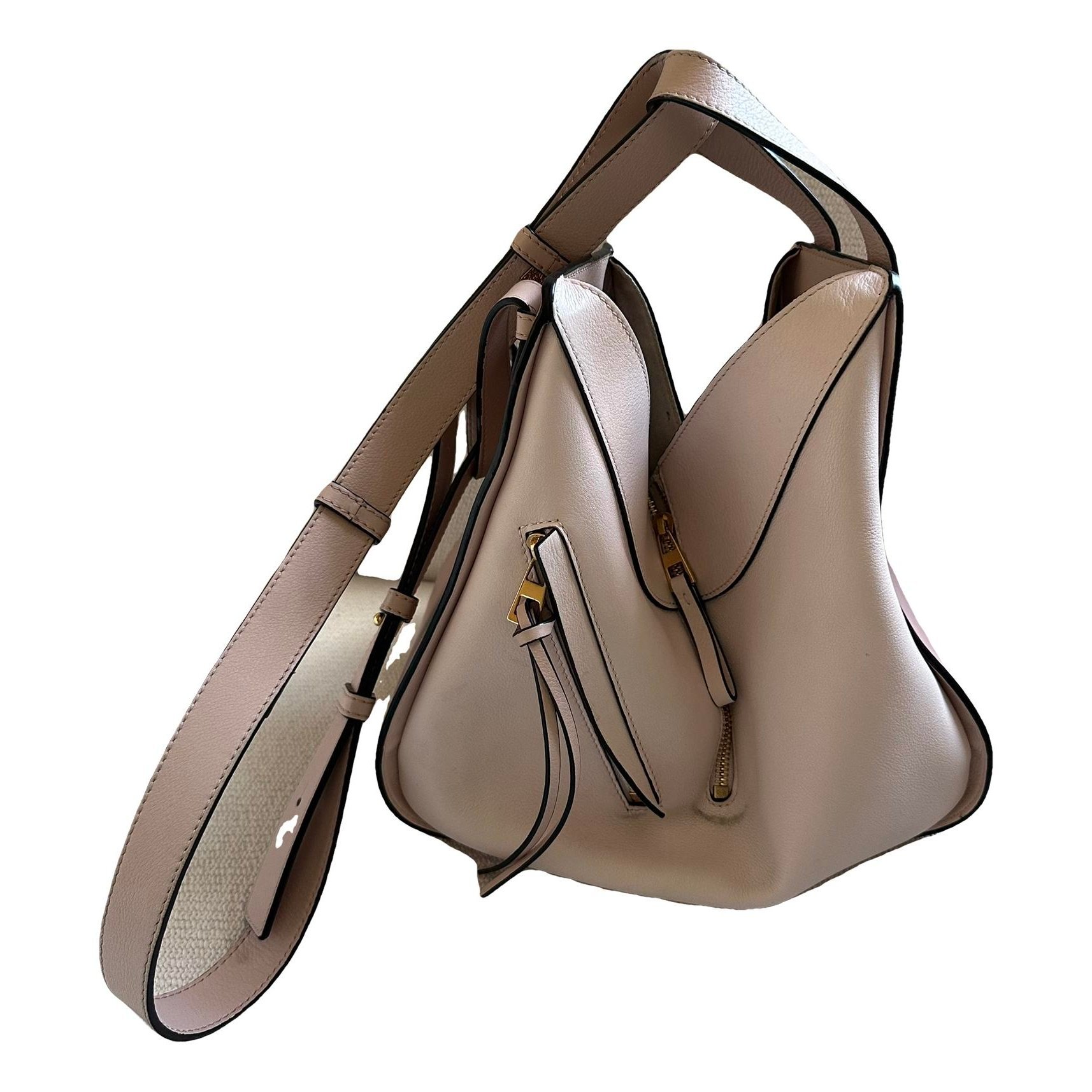 Hammock leather handbag
