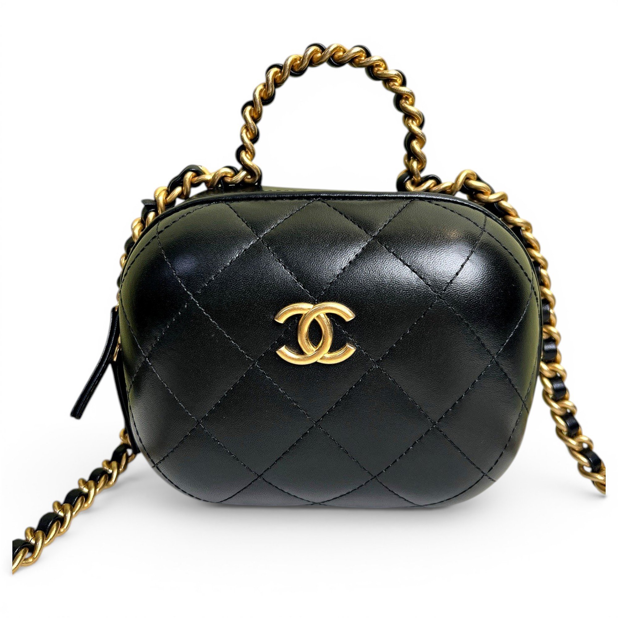 Vanity leather handbag