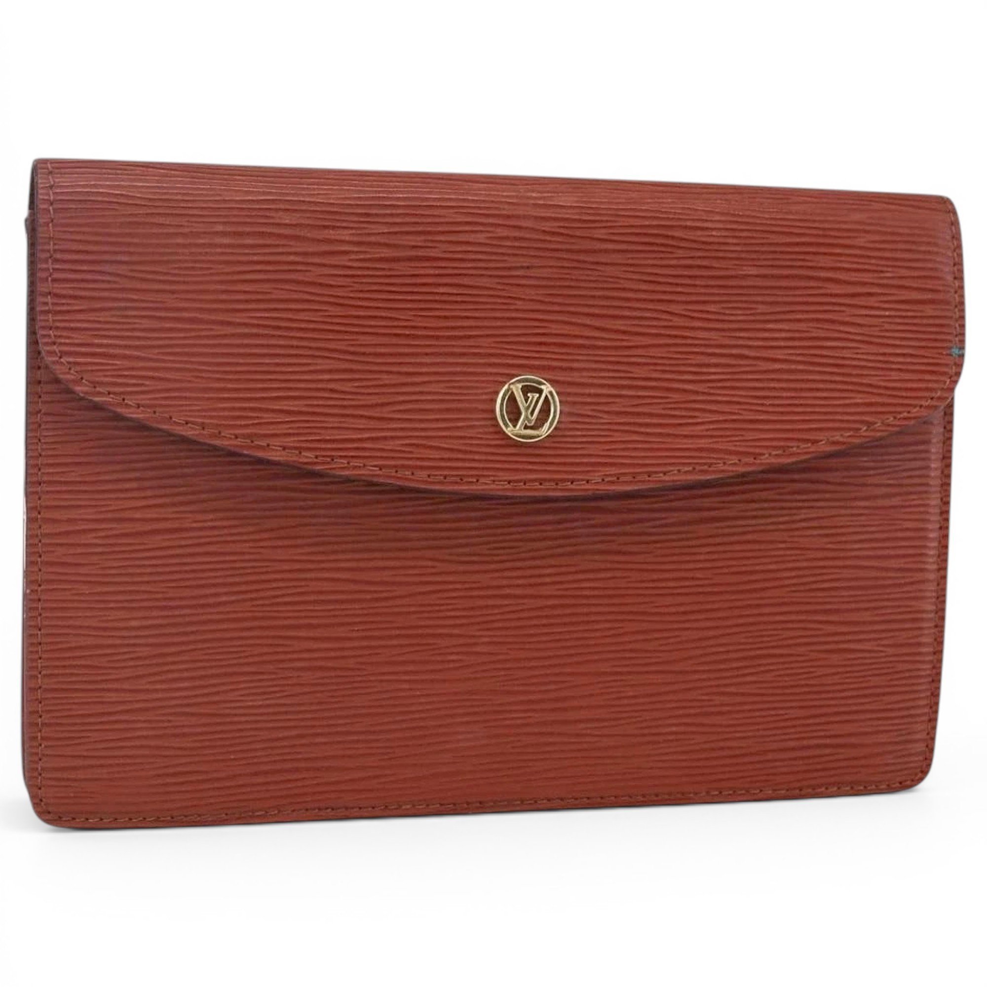 Leather clutch bag