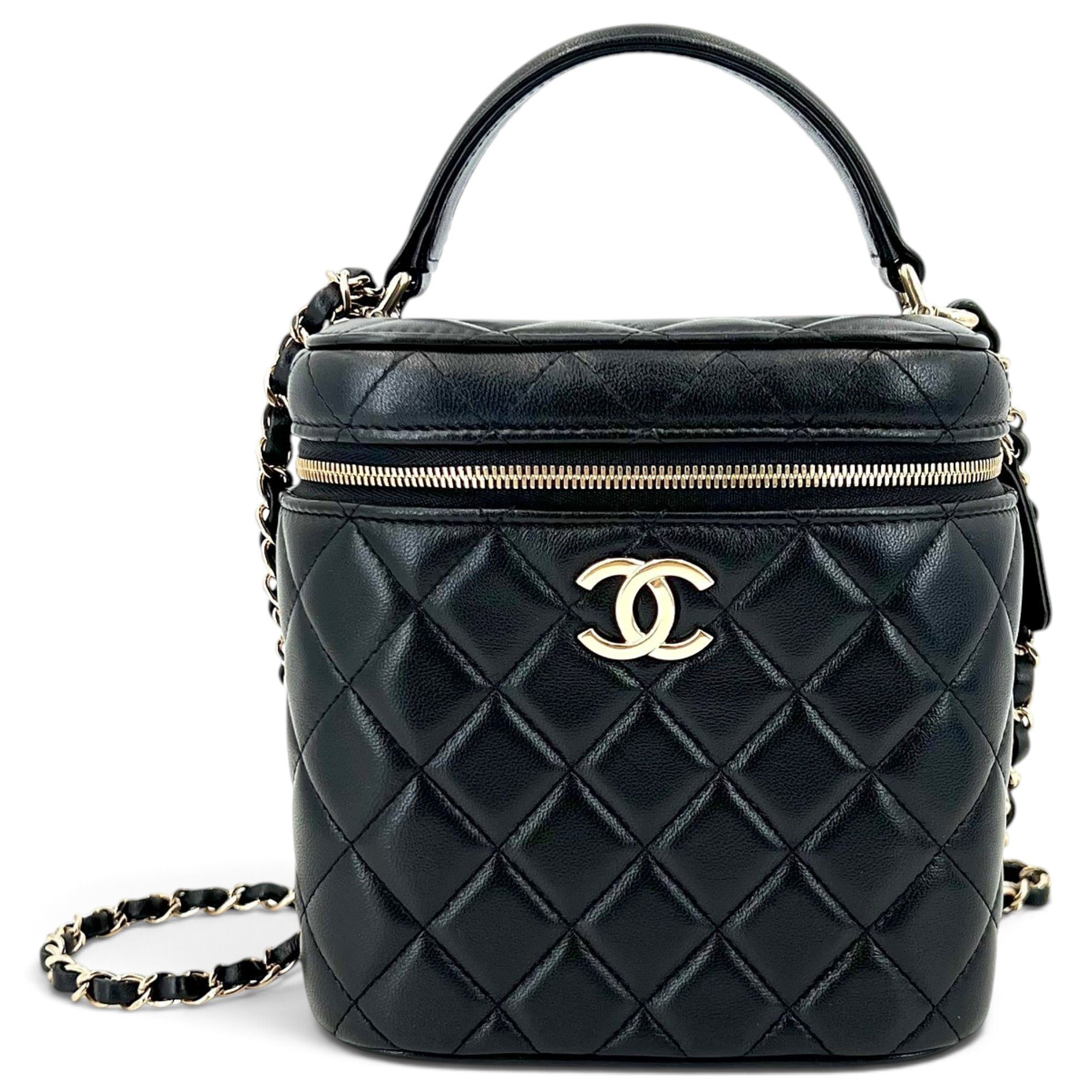 Trendy CC Vanity leather handbag
