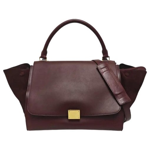 Trapèze leather handbag