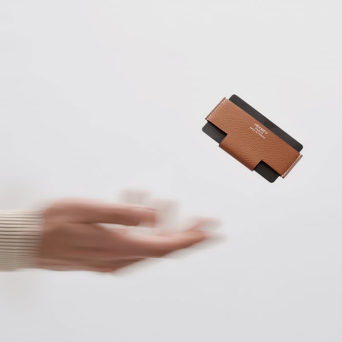 Gris Étain H Pocket Card Holder