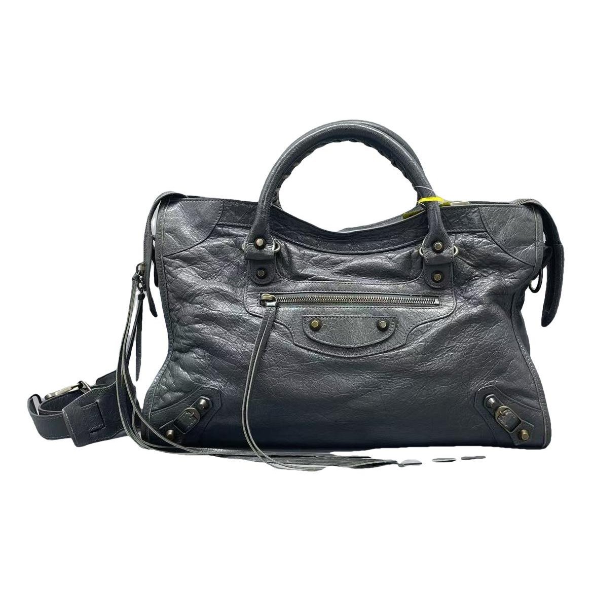 City leather handbag
