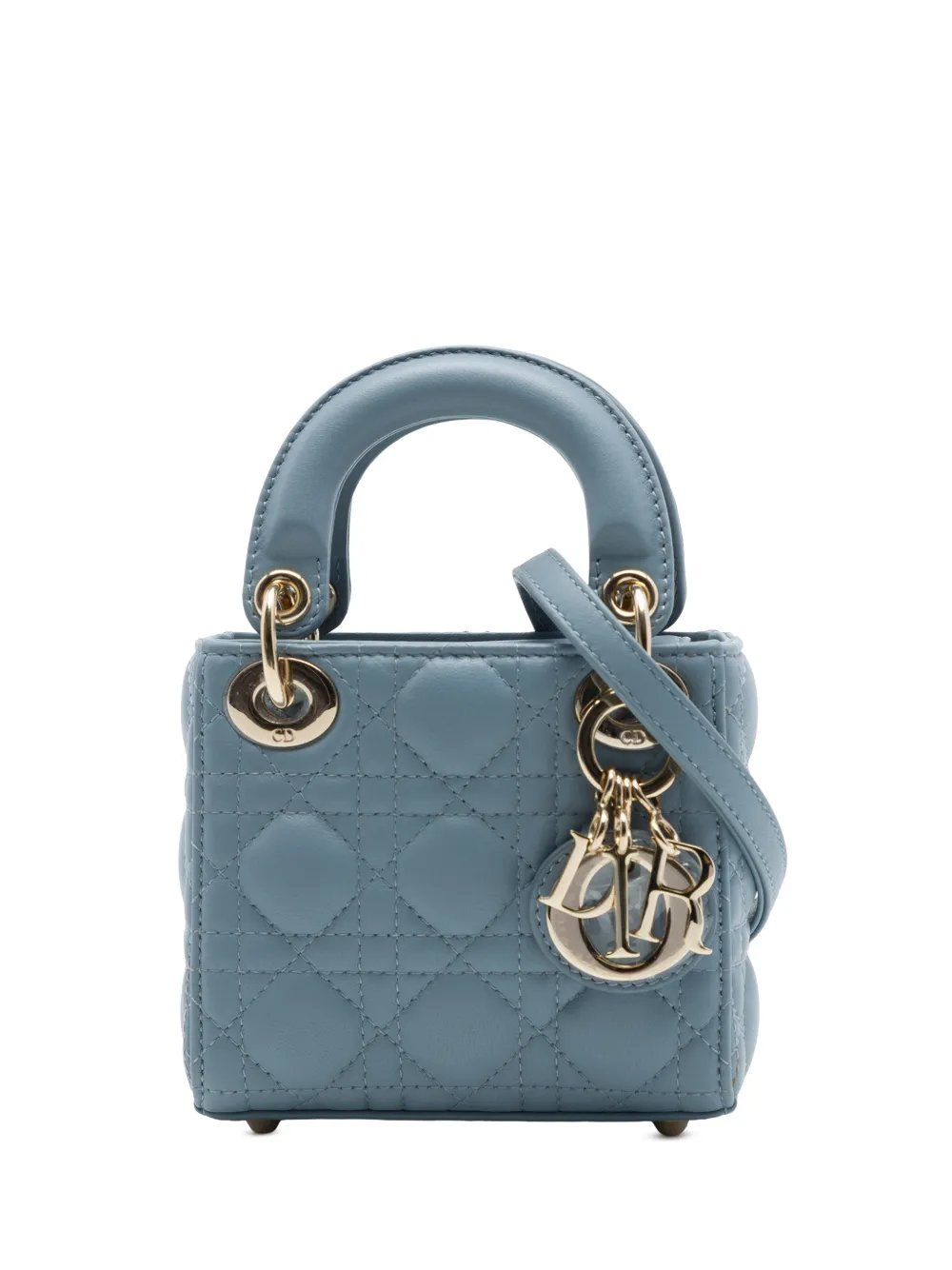 2020 Micro Lambskin Cannage Lady Dior satchel