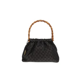 Gucci Bamboo Frame Satchel cloth handbag