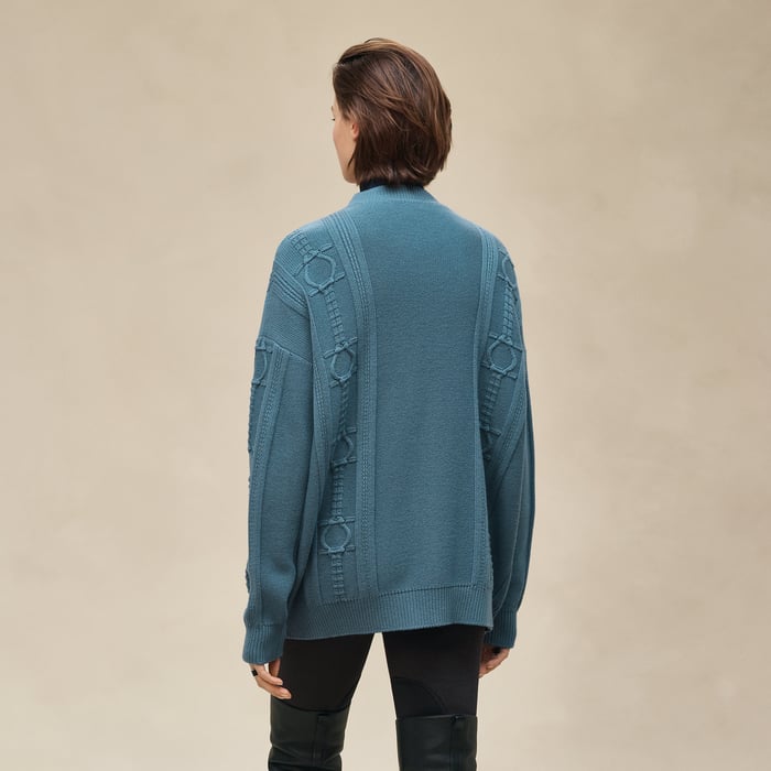 Bleu Canal Buttoned Cardigan