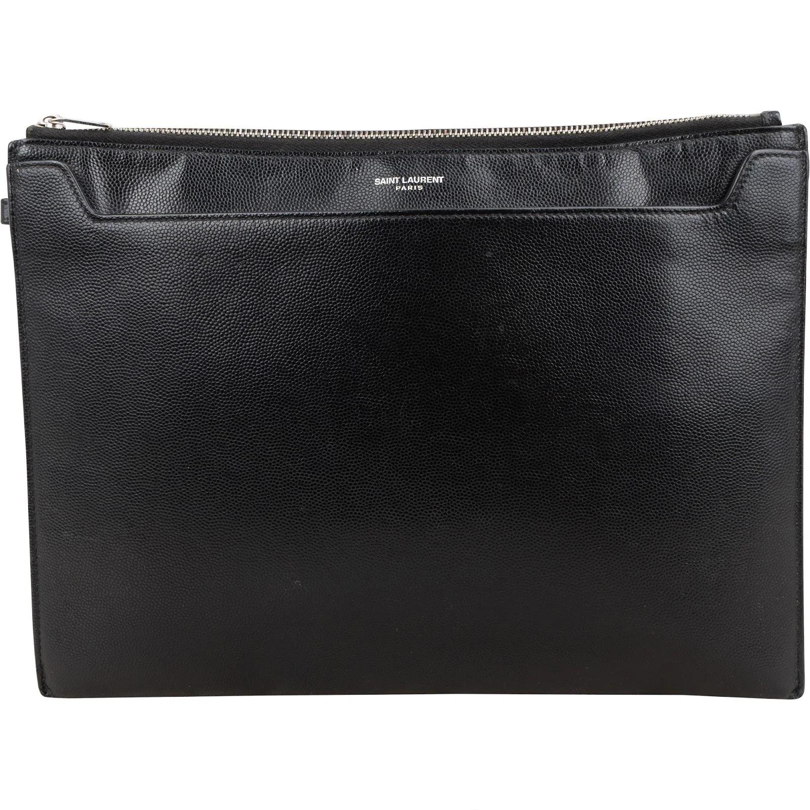 Leather clutch bag