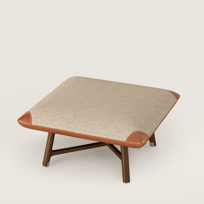 Les Necessaires d'Hermès "Carre d'Assise" Low Stool, Medium Model
