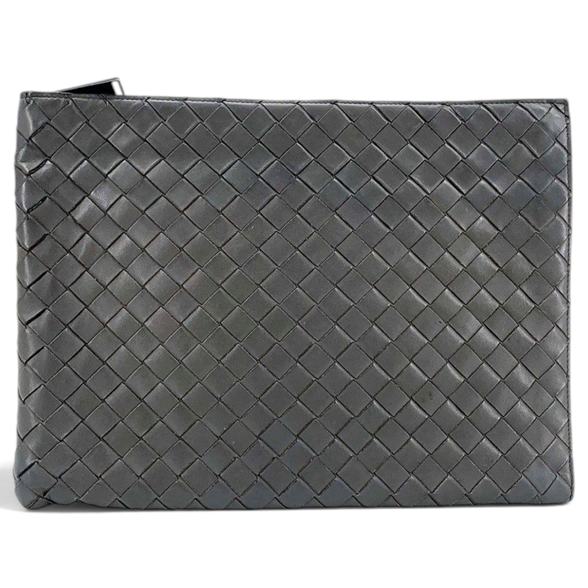 Leather clutch bag