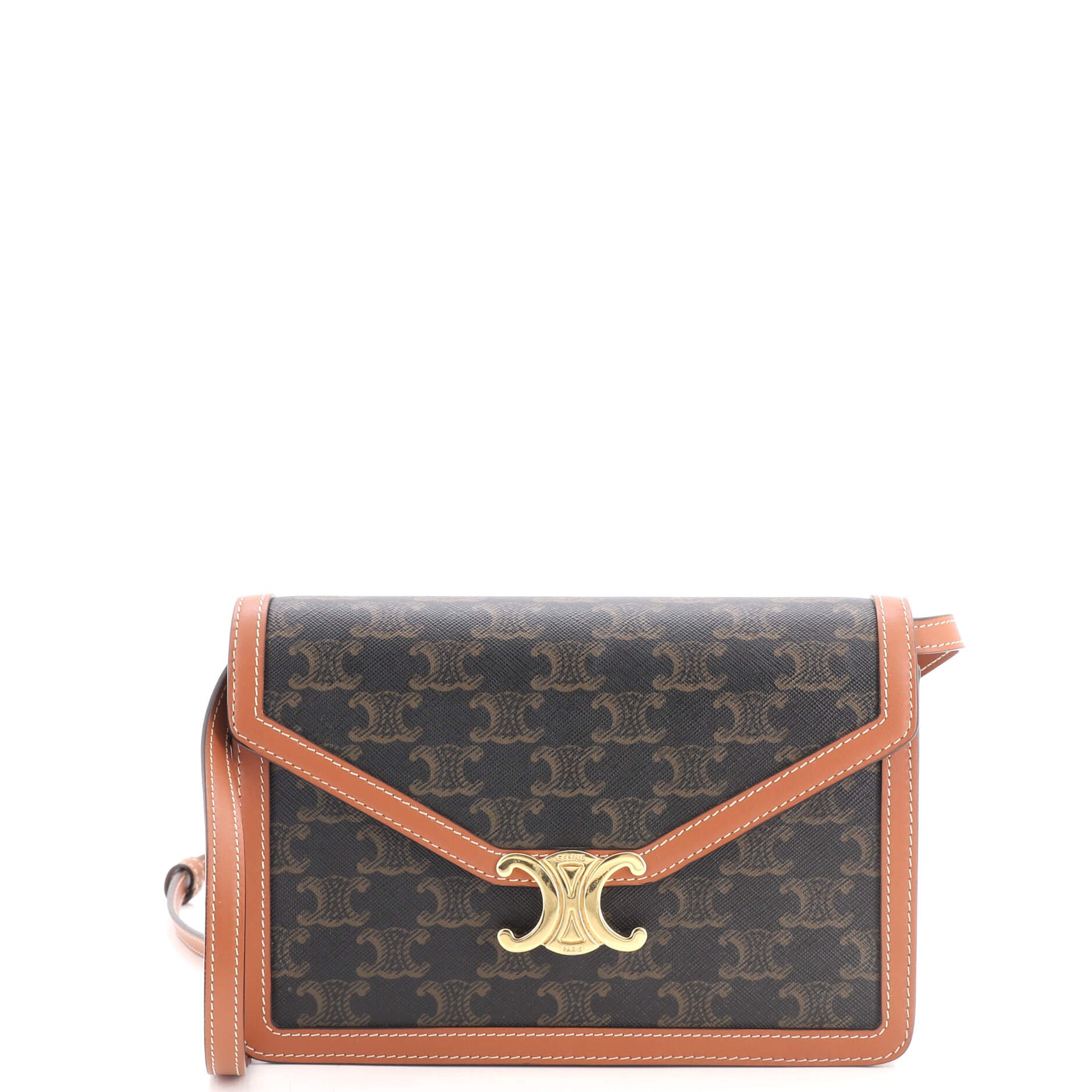 Enveloppe Wallet on Strap Triomphe Coated Canvas