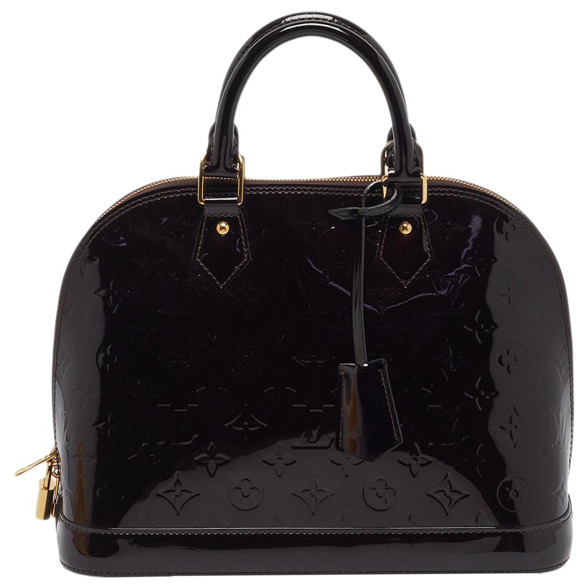 Patent leather satchel