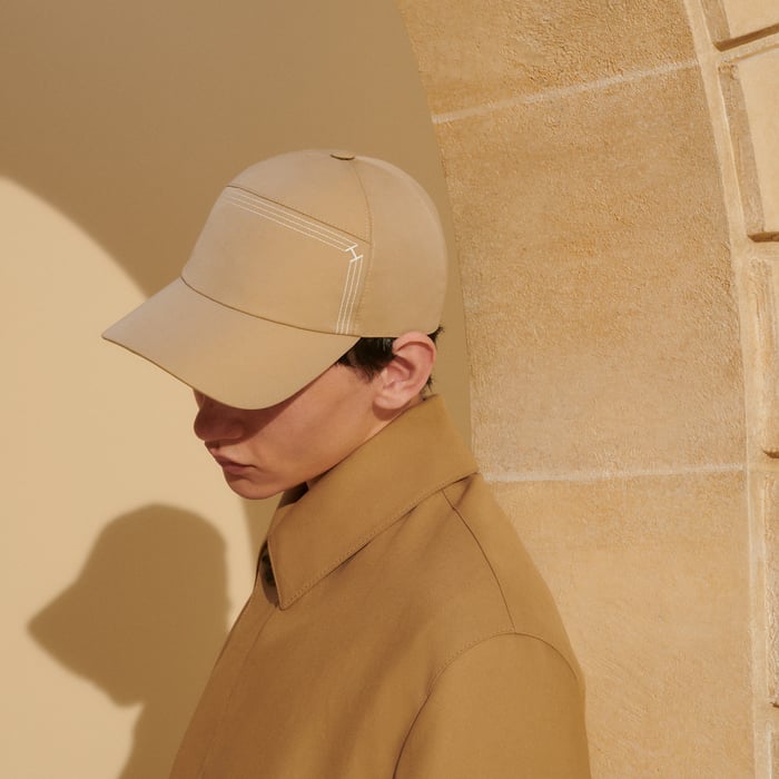 Beige Trench Neo Jump Stitch Cap