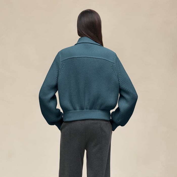 Bleu Canal Long-sleeve Jacket