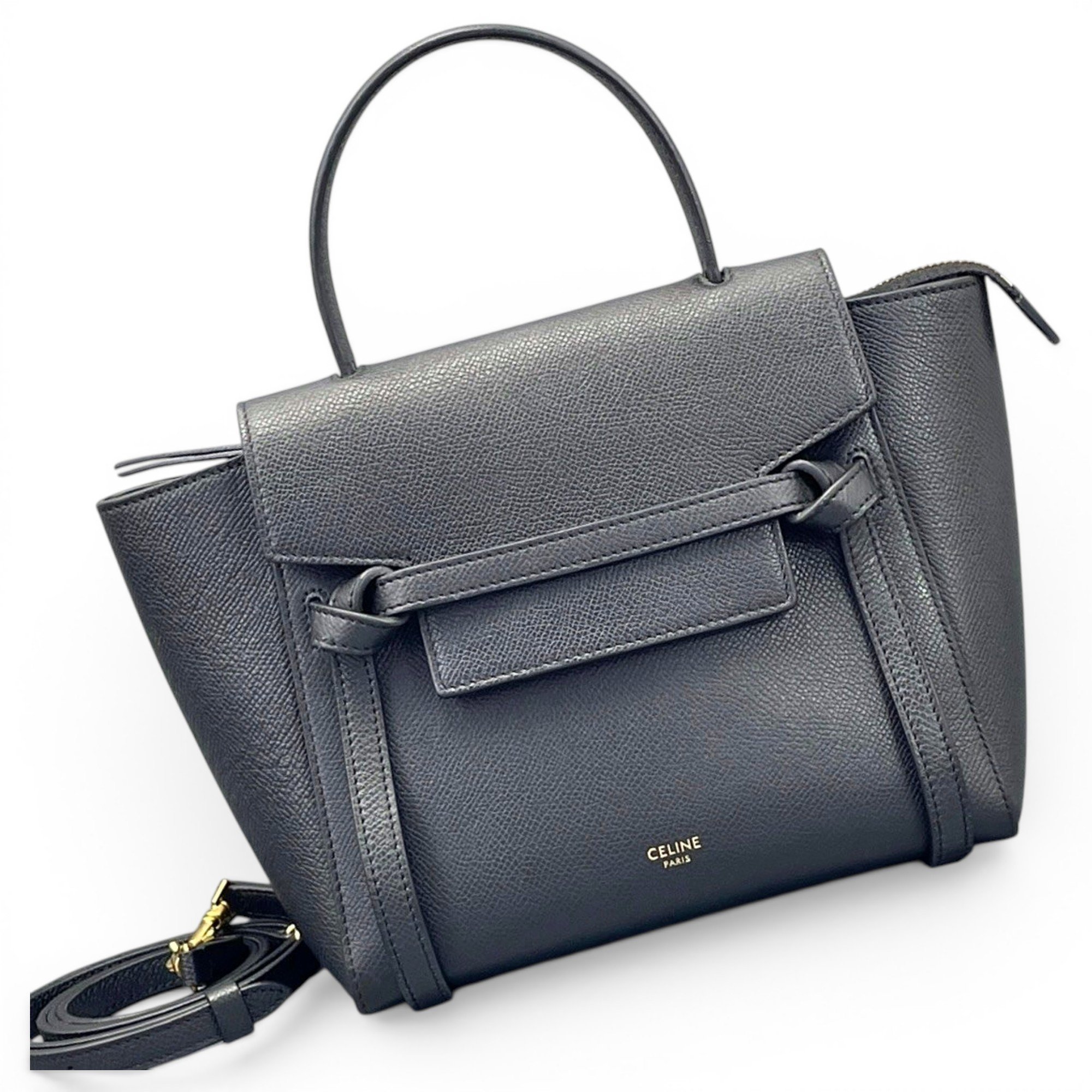 Belt leather handbag
