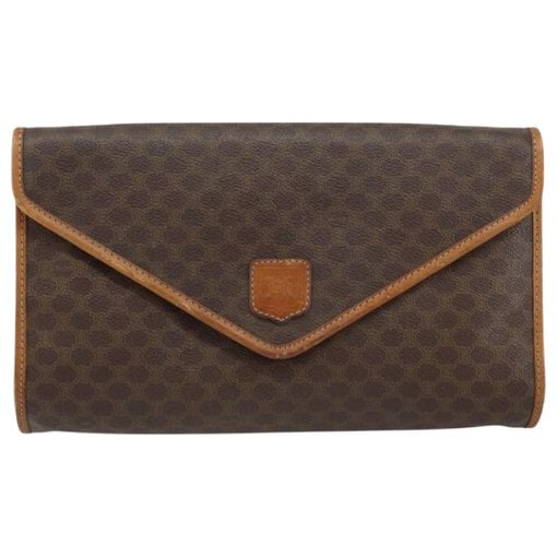 Leather clutch bag