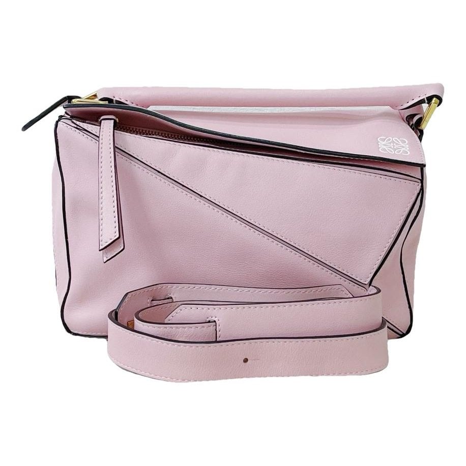 Puzzle leather handbag