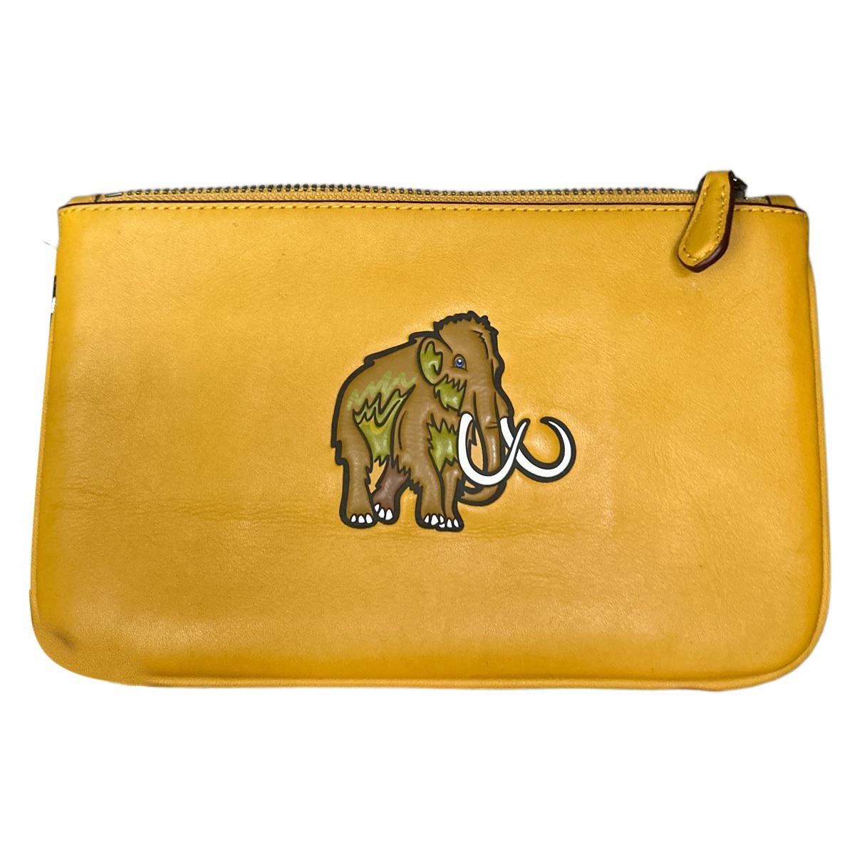 Leather clutch bag