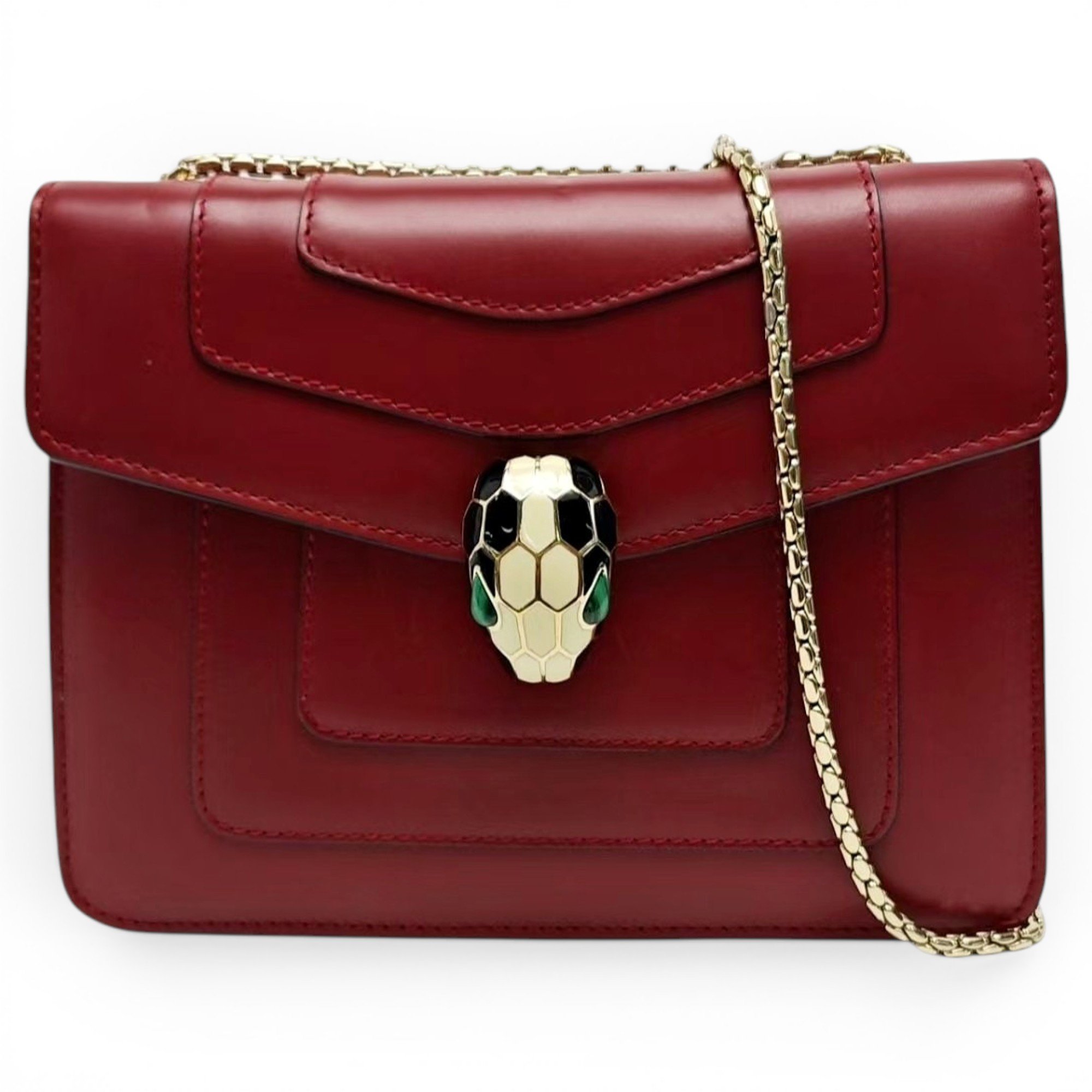 Serpenti leather handbag
