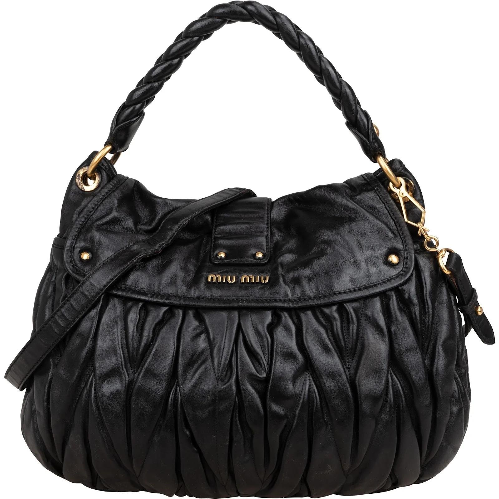 Matelassé leather handbag