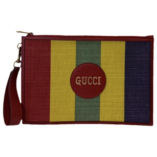Linen clutch bag