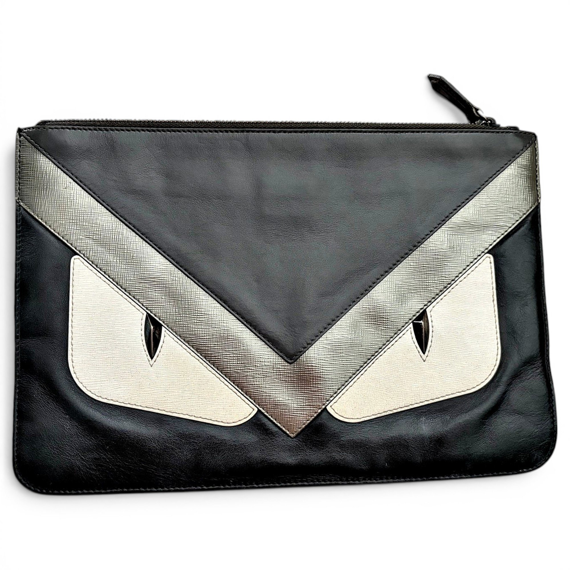 Leather clutch bag
