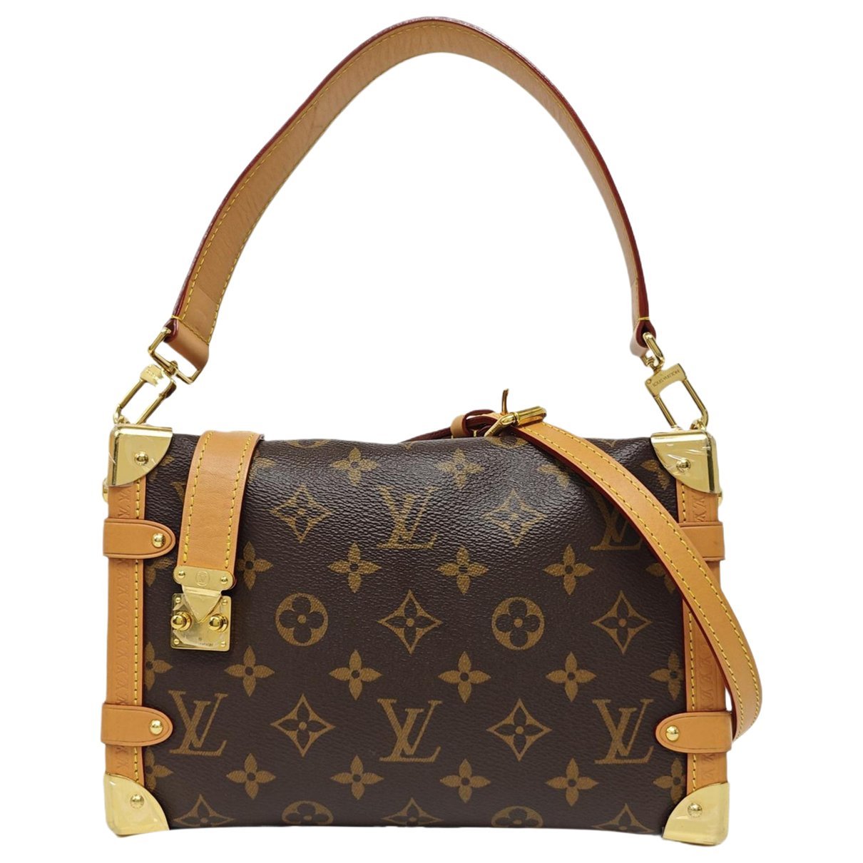 Side Trunk leather crossbody bag