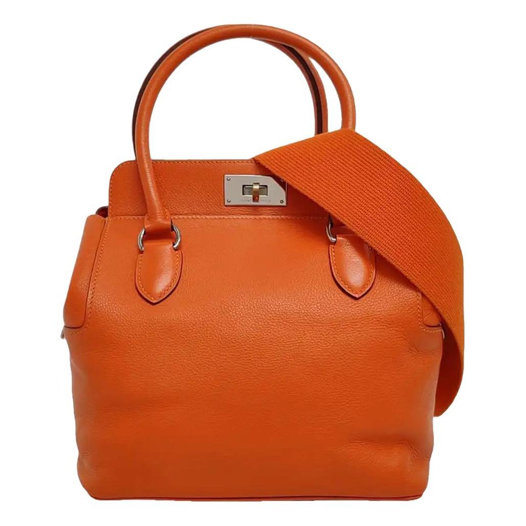 Toolbox leather handbag