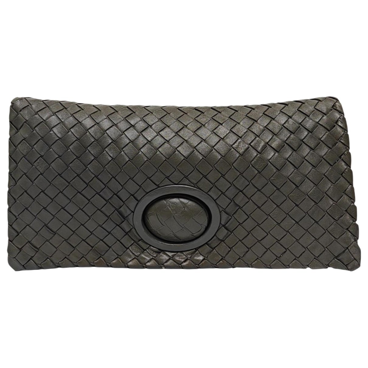Leather clutch bag