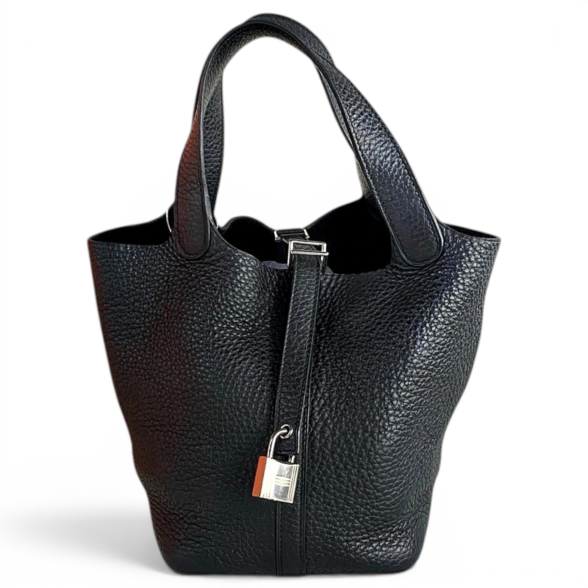 Picotin leather tote