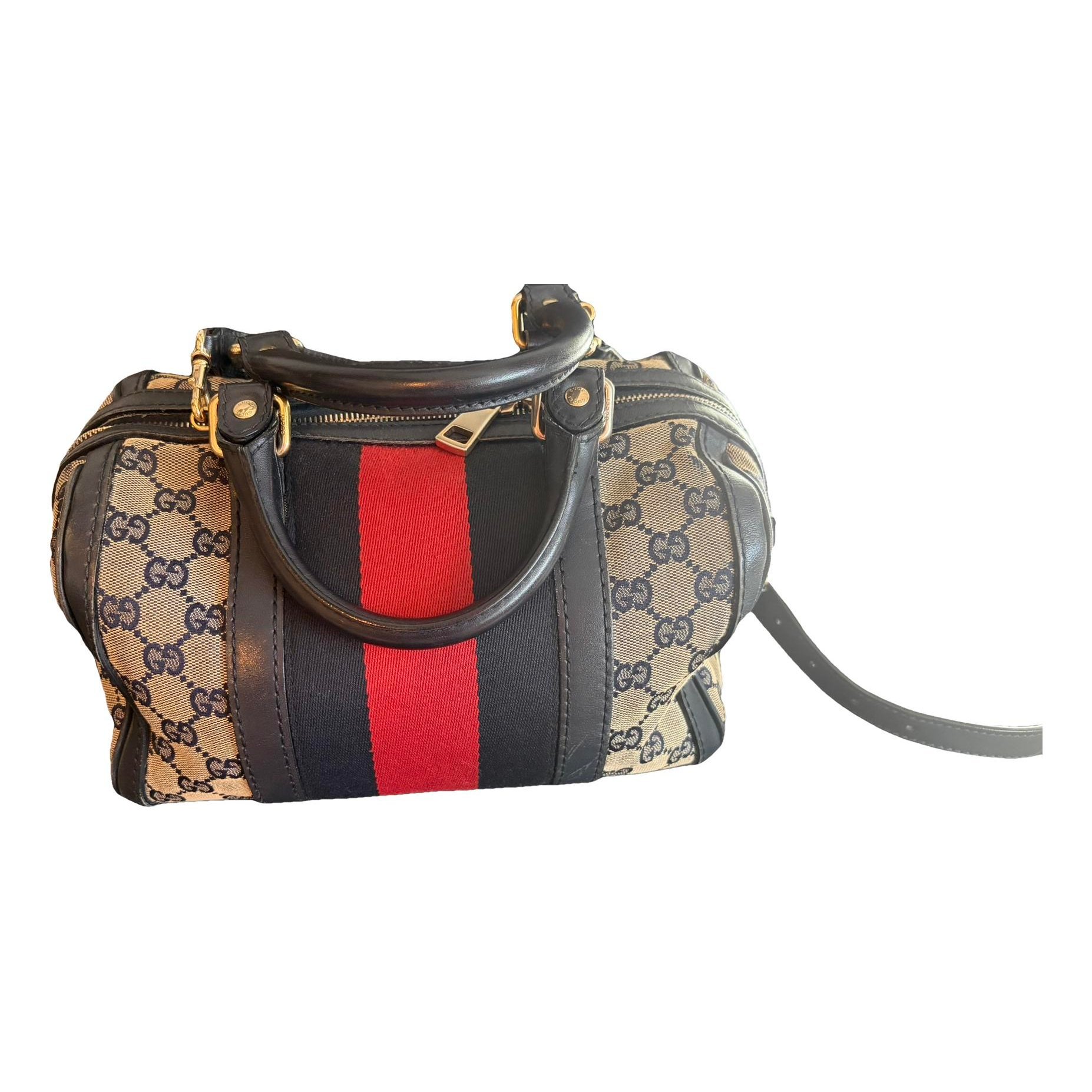 Leather bowling bag