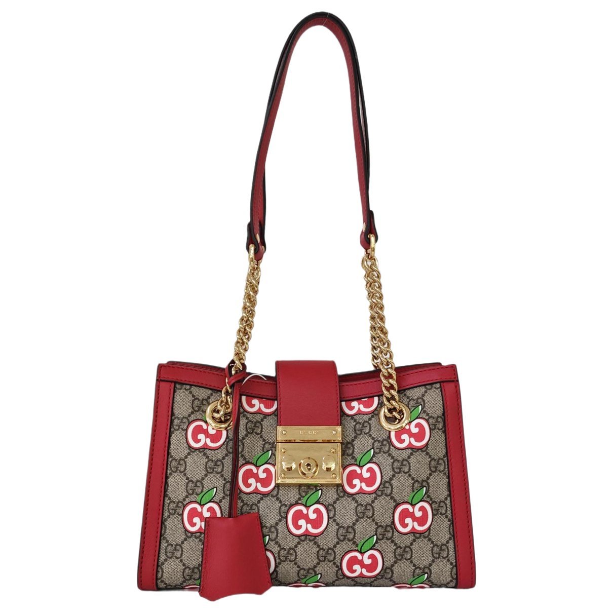 Padlock leather handbag