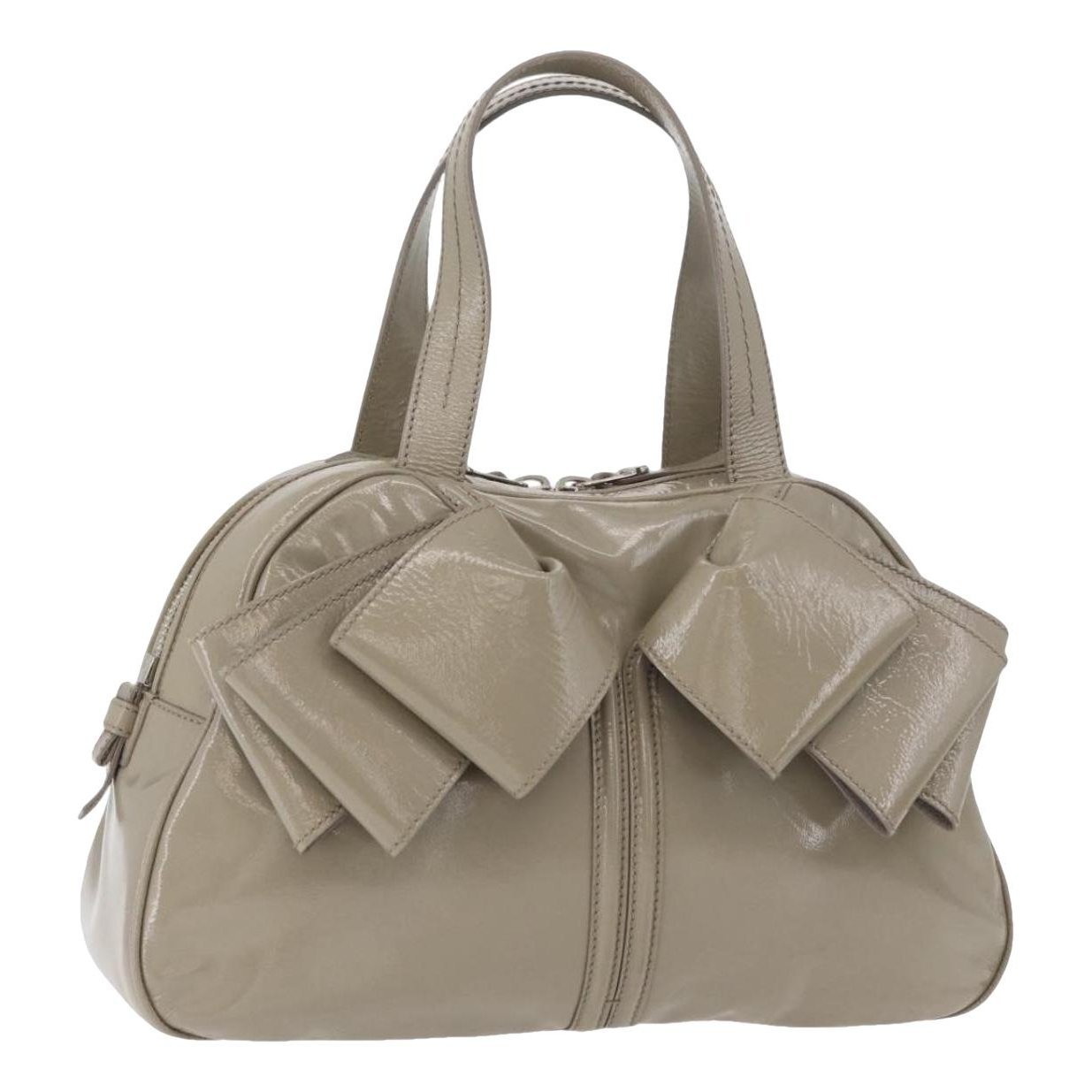 Y patent leather handbag