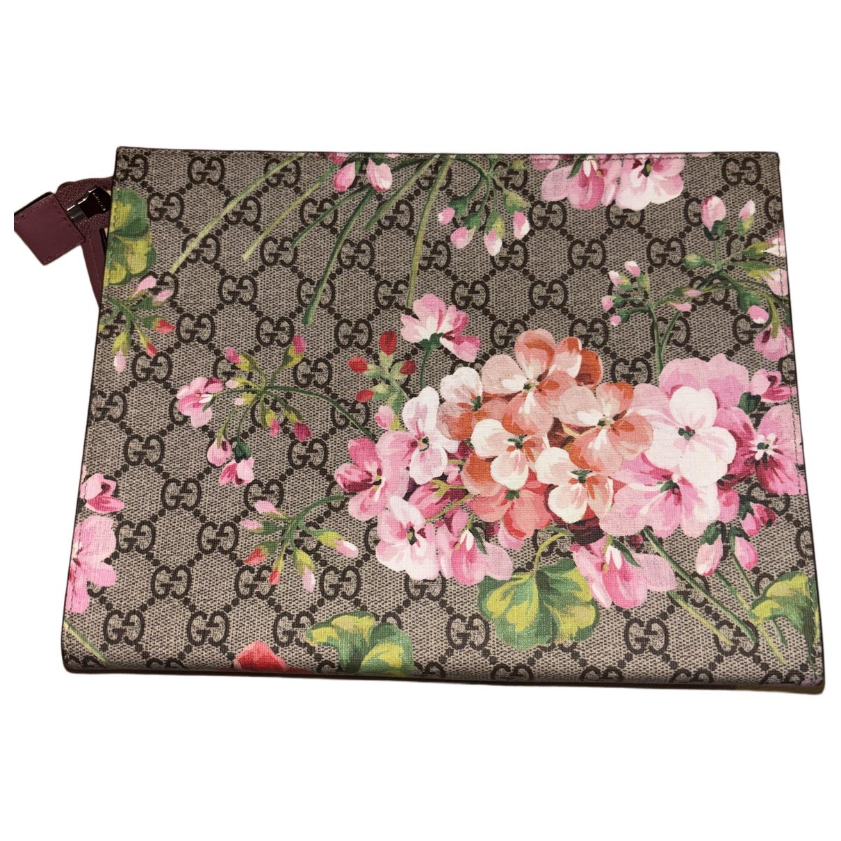 Leather clutch bag