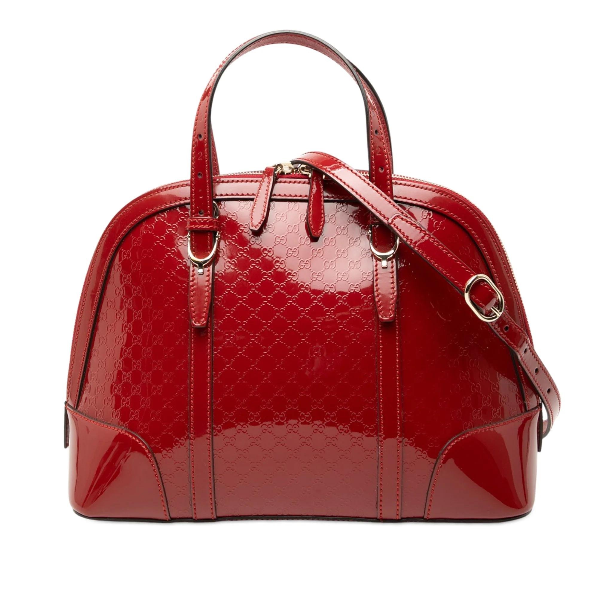 Dôme patent leather satchel