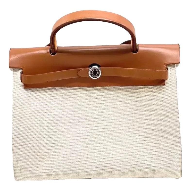 Hermes Herbag leather handbag