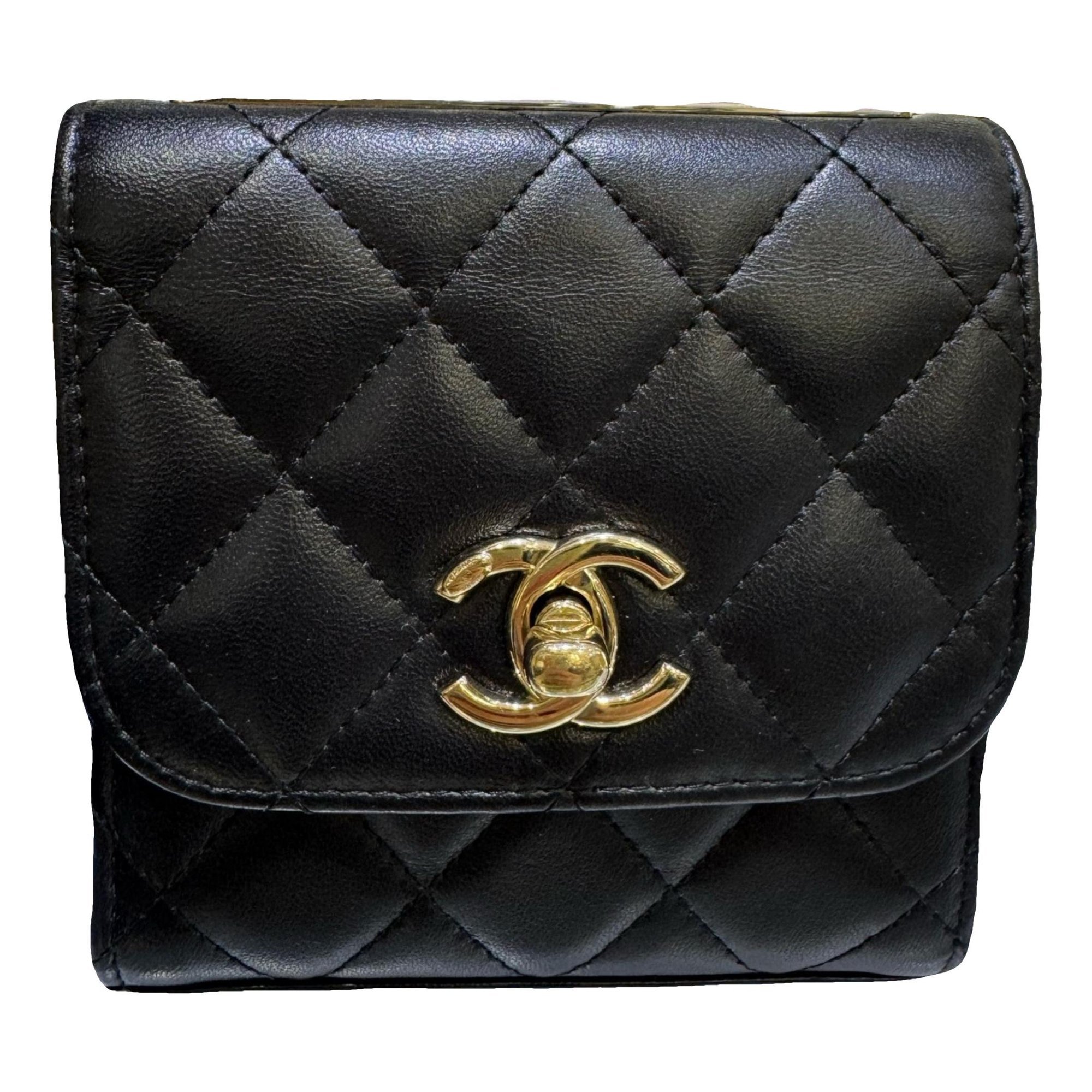 Trendy CC leather crossbody bag